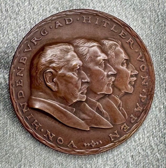 Hindenburg, Hitler, Papen Medallion #17642 