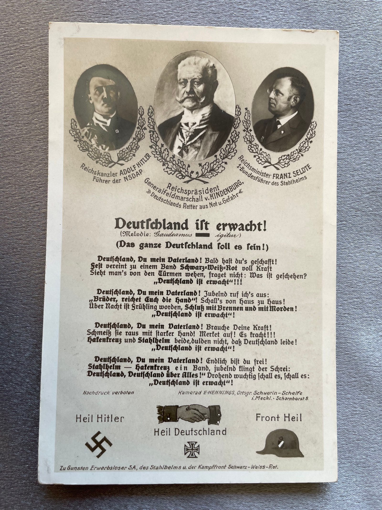 Deutschland ist erwacht ! Postcard #14961 