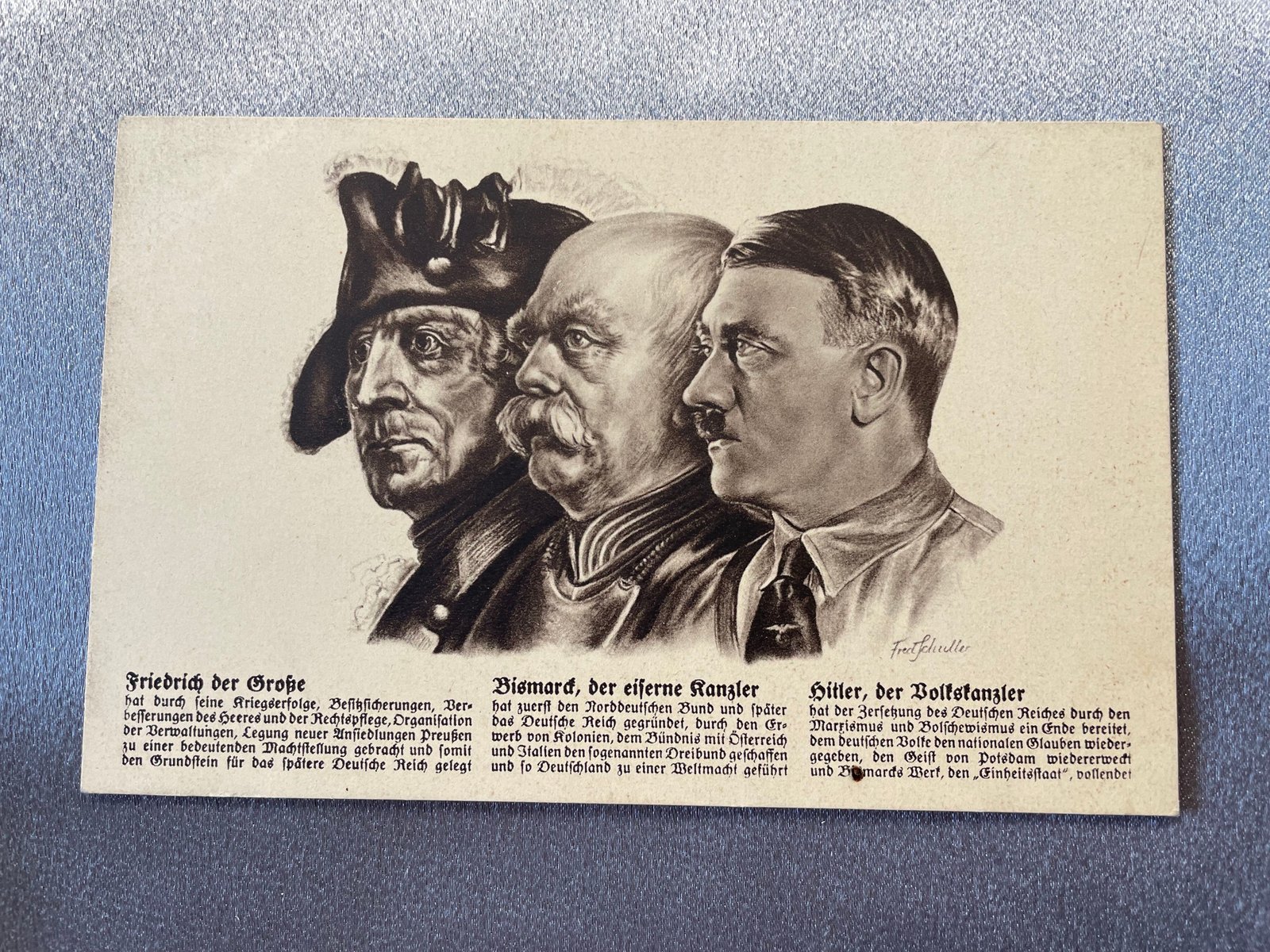 Friedrich, Bismarck, and Hitler Postcard #15106 