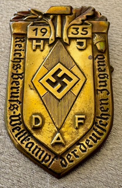 HJ DAF Reichs-Berufs Wettkampf der Deutschen Jugend 1935 Tinnie #19858 