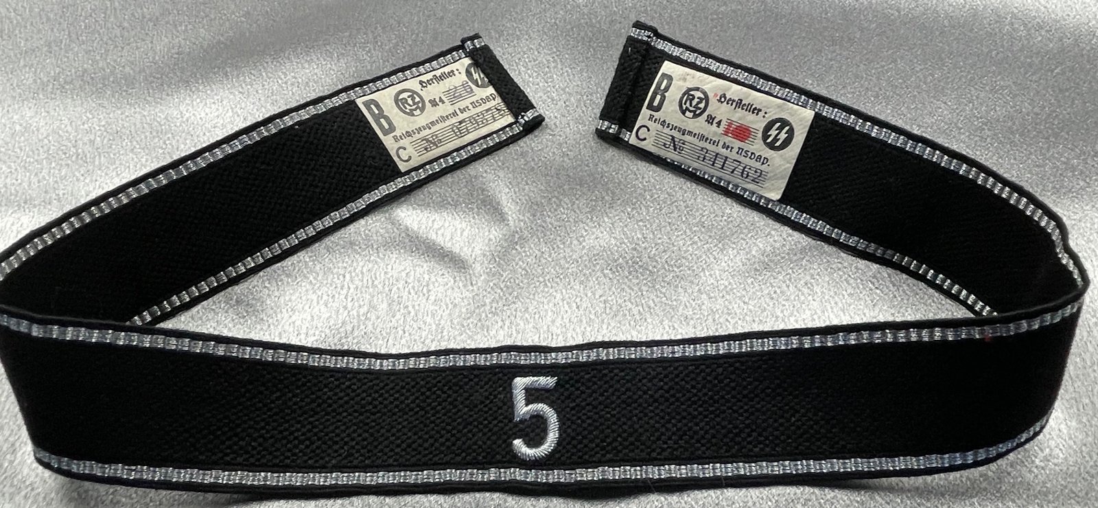 Officers Allgemeine SS Cuff Title Standarte 5 #15942 