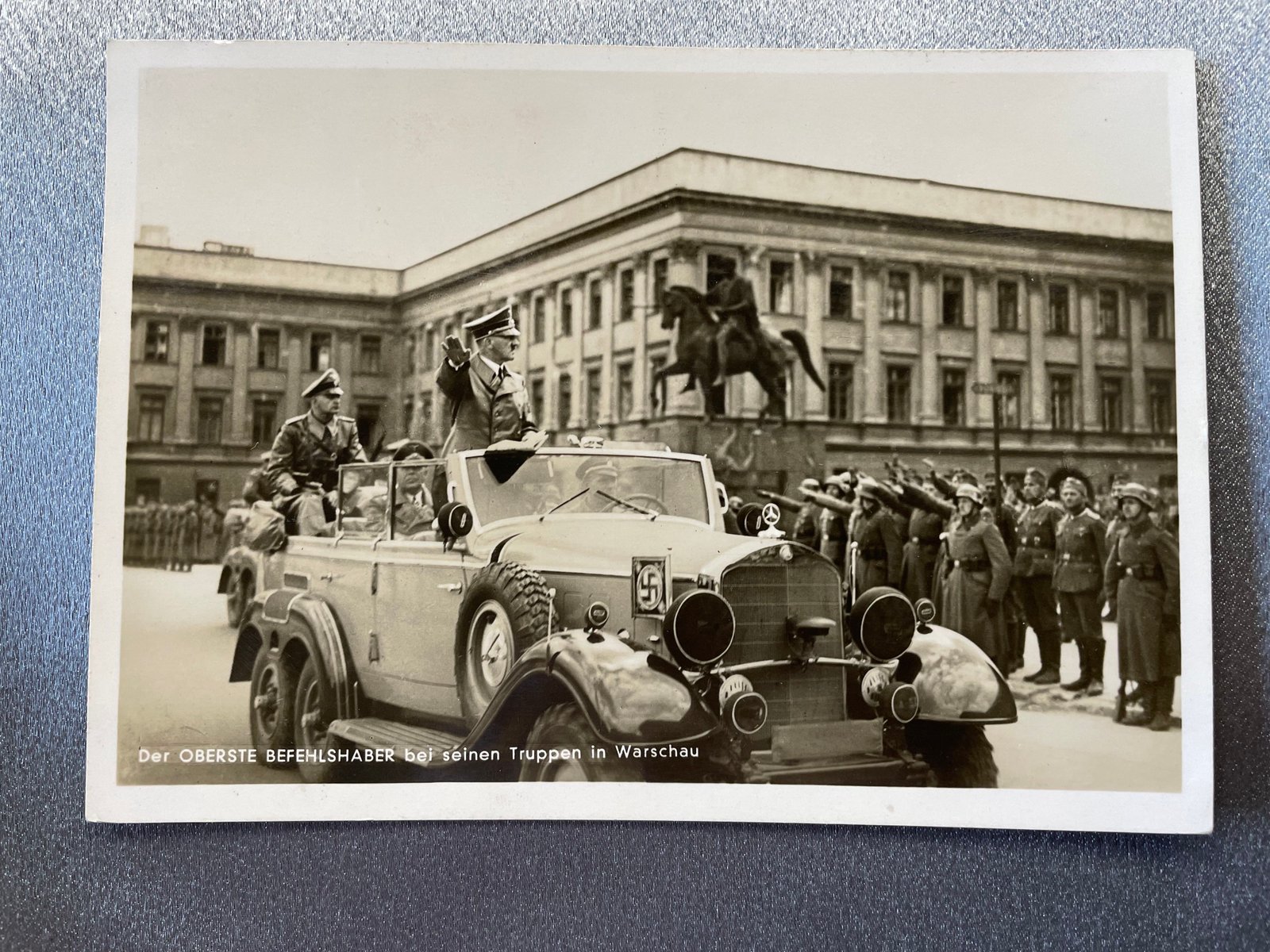 Hitler in Warsaw Postcard #15081 