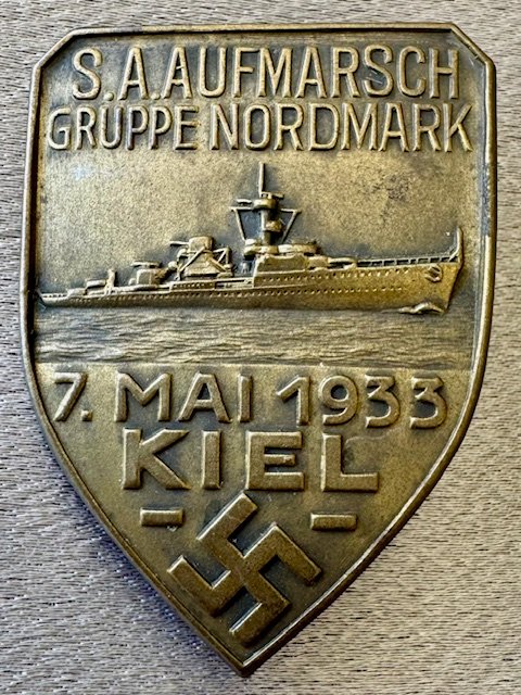 S.A. Aufmarsch Gruppe Nordmark 7. Mai 1933 Kiel Tinnie #19795 
