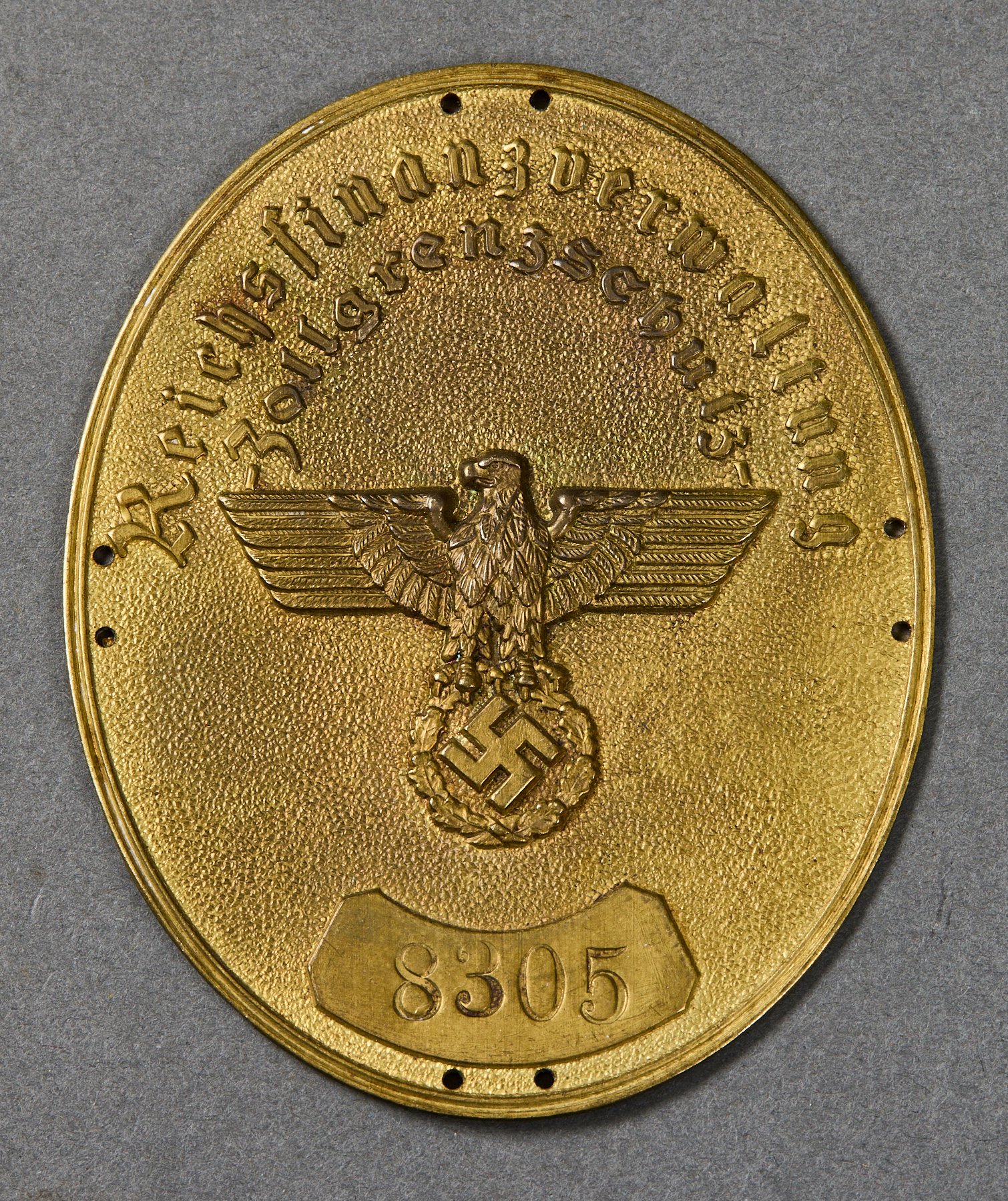Reich Finance Administration Customs Border Guard Sleeve Shield #21802 
