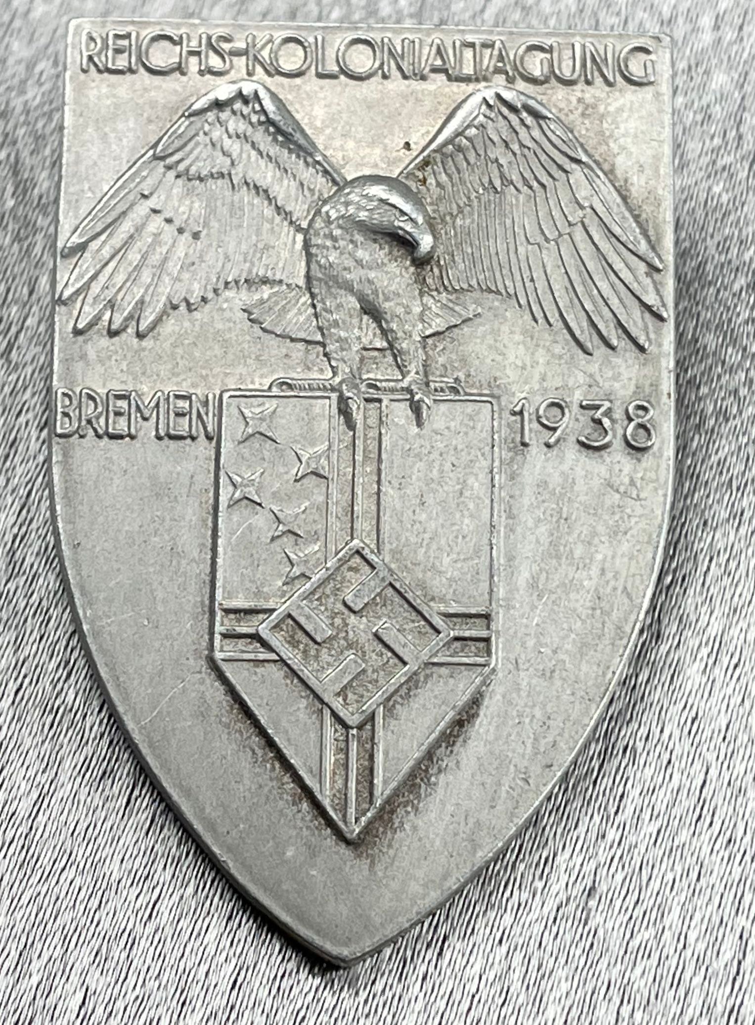 Reichs - Kolonialtagung Bremen 1938 Tinnie #15273 