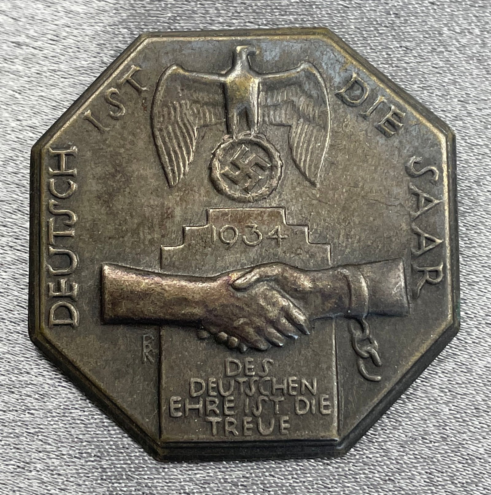 Deutsch Ist Die Saar 1934 Tinnie #16272 