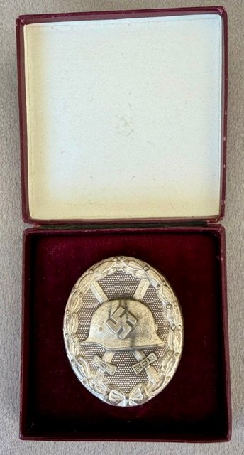 Silver Wound Badge, Cased #20655 