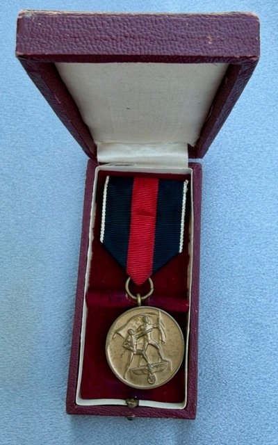 October 1, 1938 Czech Annexation Medal,  Cased #20340 