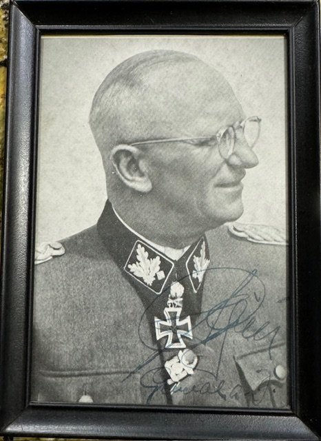 SS General Herbert Otto Gille Signed Photo #18193 