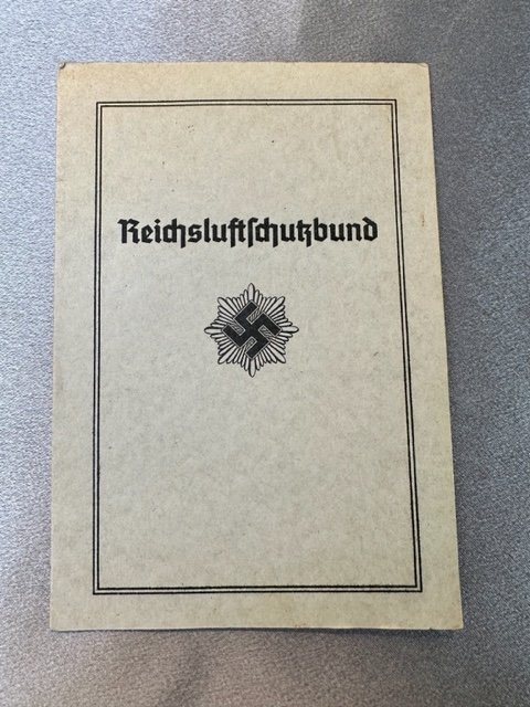 Reichsluftschutzbund Mitgliedsausweis #16504 