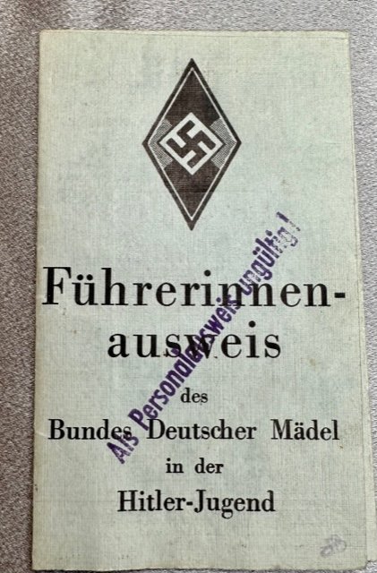 Führerausweis des Bundes Deutscher Mädel in der Hitler-Jugend #16348 