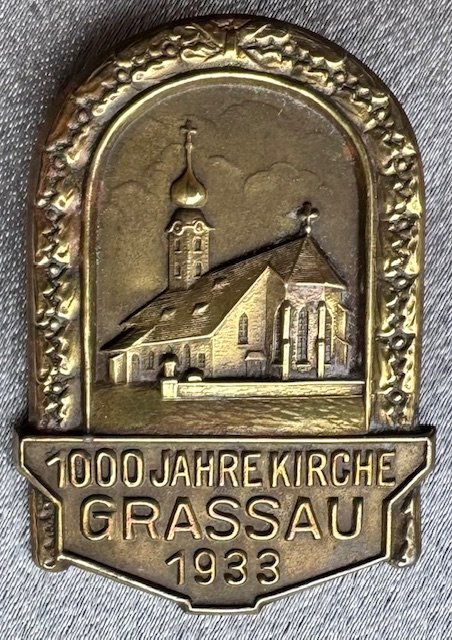 1000 Jahre Kirche Grassau 1933 Tinnie #19934 