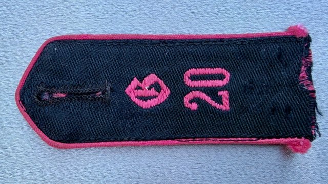 Hitler Youth Gebiet 20 Shoulder Board #20346 
