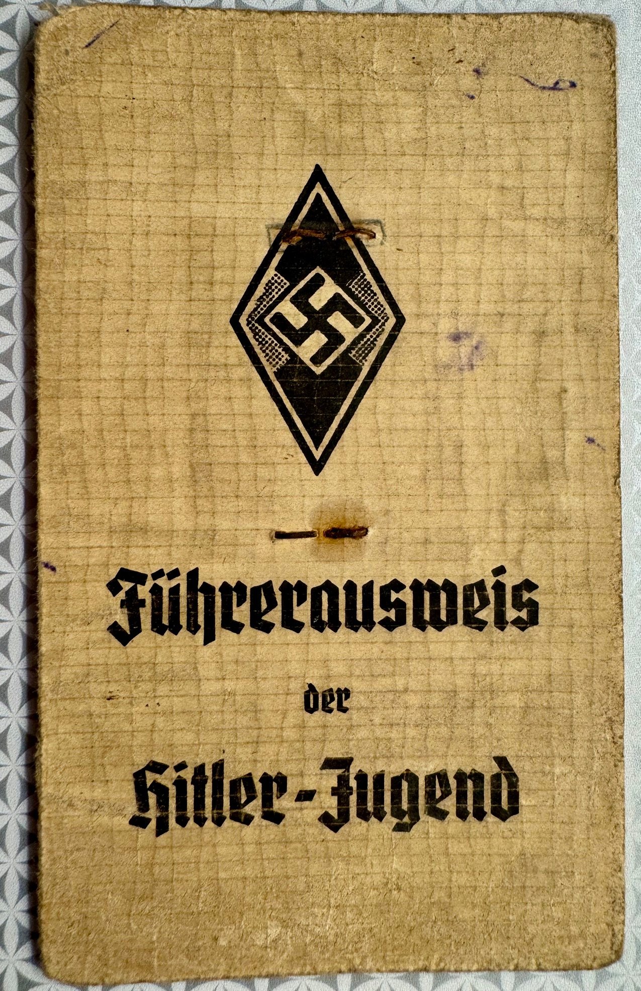 HJ Marine Führerausweis der Hitler-Jugend #17474 