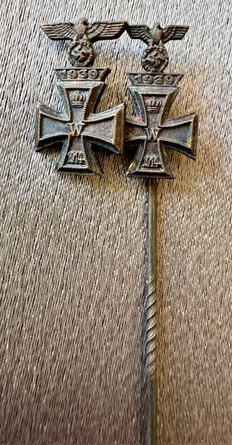 WWI 2 Place Stickpin, EK1 & EK2 with Spange Stickpin #18274 