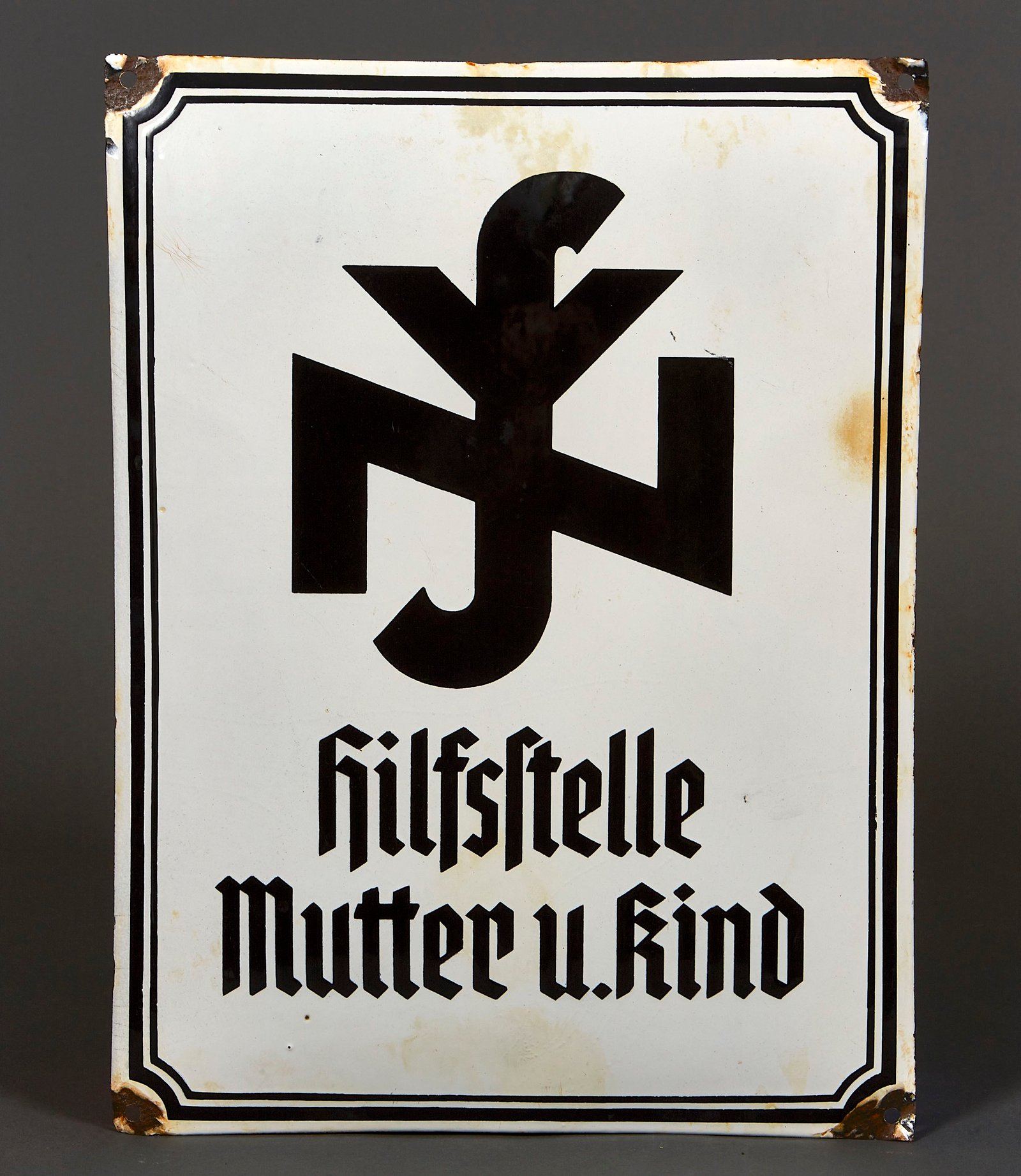 NSV Hilfstelle Mutter u. Kind Enamel Sign #15698 
