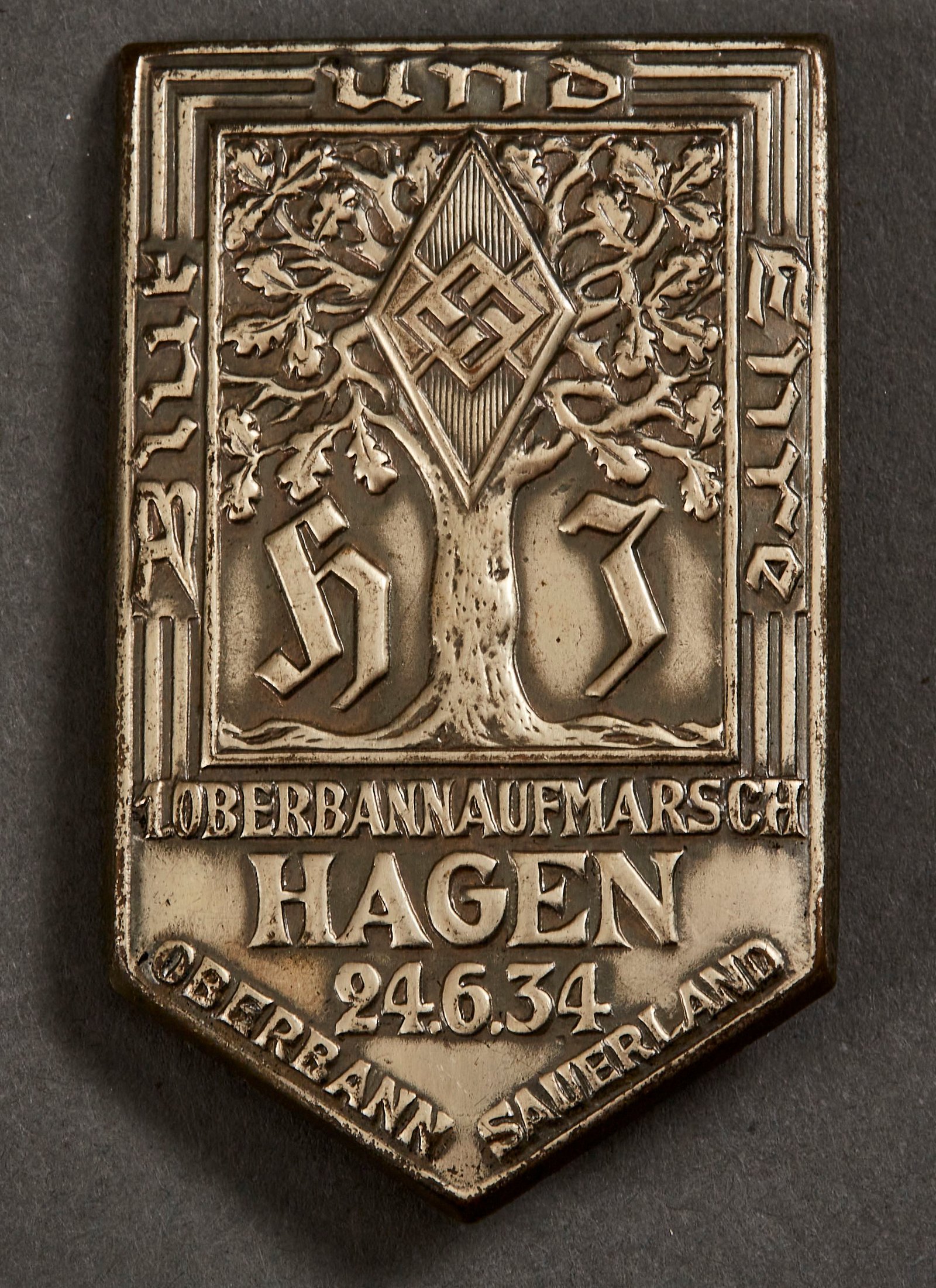 Blut und Ehre 1. Oberbannaufmarsch Oberbann Sauerland Hagen 24.6.34 Tinnie #15592 