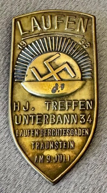 Laufen H.J. Treffen Unterbann 34 Laufen Berchtesgaden Traunstein am 9. Juli 1933 Tinnie #19761 