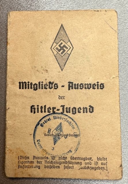 Mitgliedsausweis für das Deutsche Jungvolk in der Hitler-Jugend #16369 