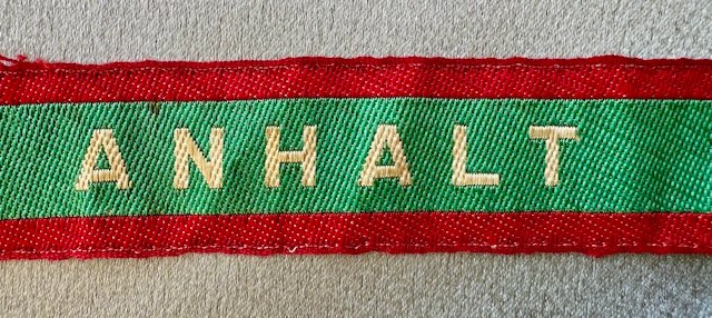 Reichsarbeitsdienst Traditionsärmelband \"ANHALT\" #18091 