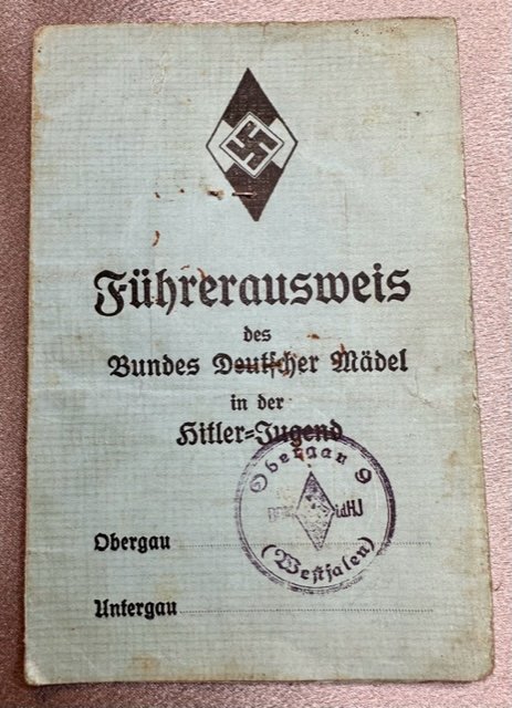 Führerausweis des Bundes Deutscher Mädel in der Hitler-Jugend #16347 