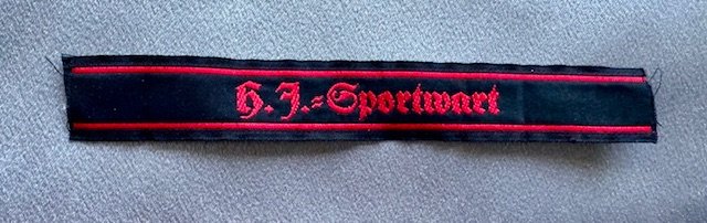 Hitler Youth Sportwart Cuff Title #18924 