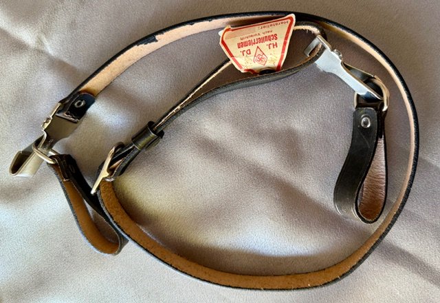 HJ Black Leather Cross Strap #20193 